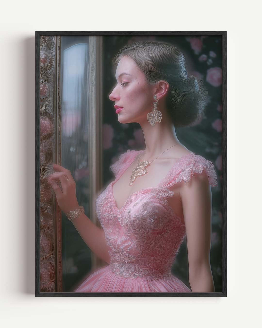 Dromerige Elegantie in Roze Poster