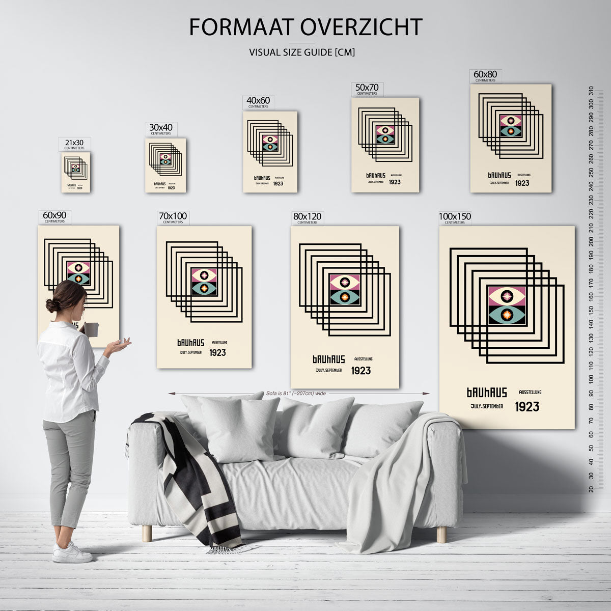 Lijnen en ogen Poster
