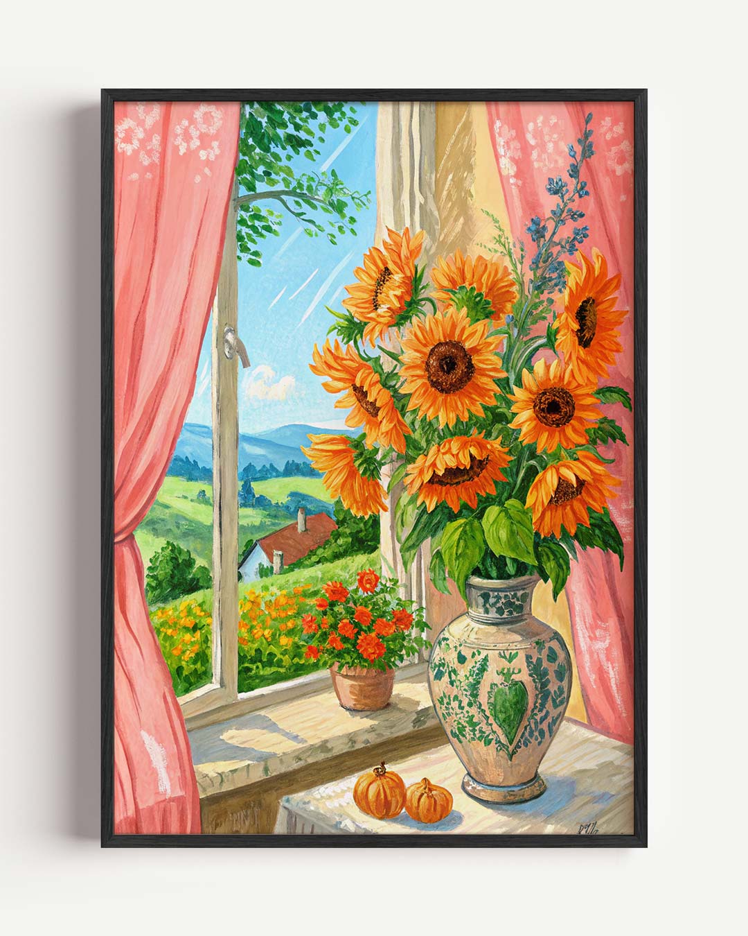 Zonnige Bloemenpracht Poster