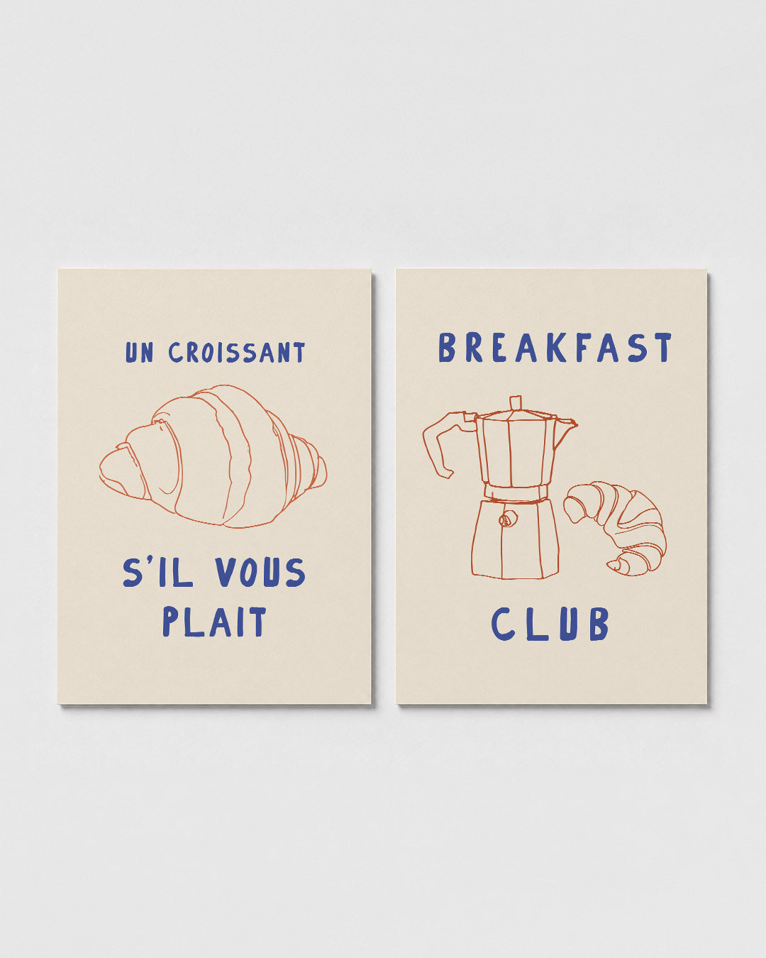 Eenvoudige lijntekening Posterset
