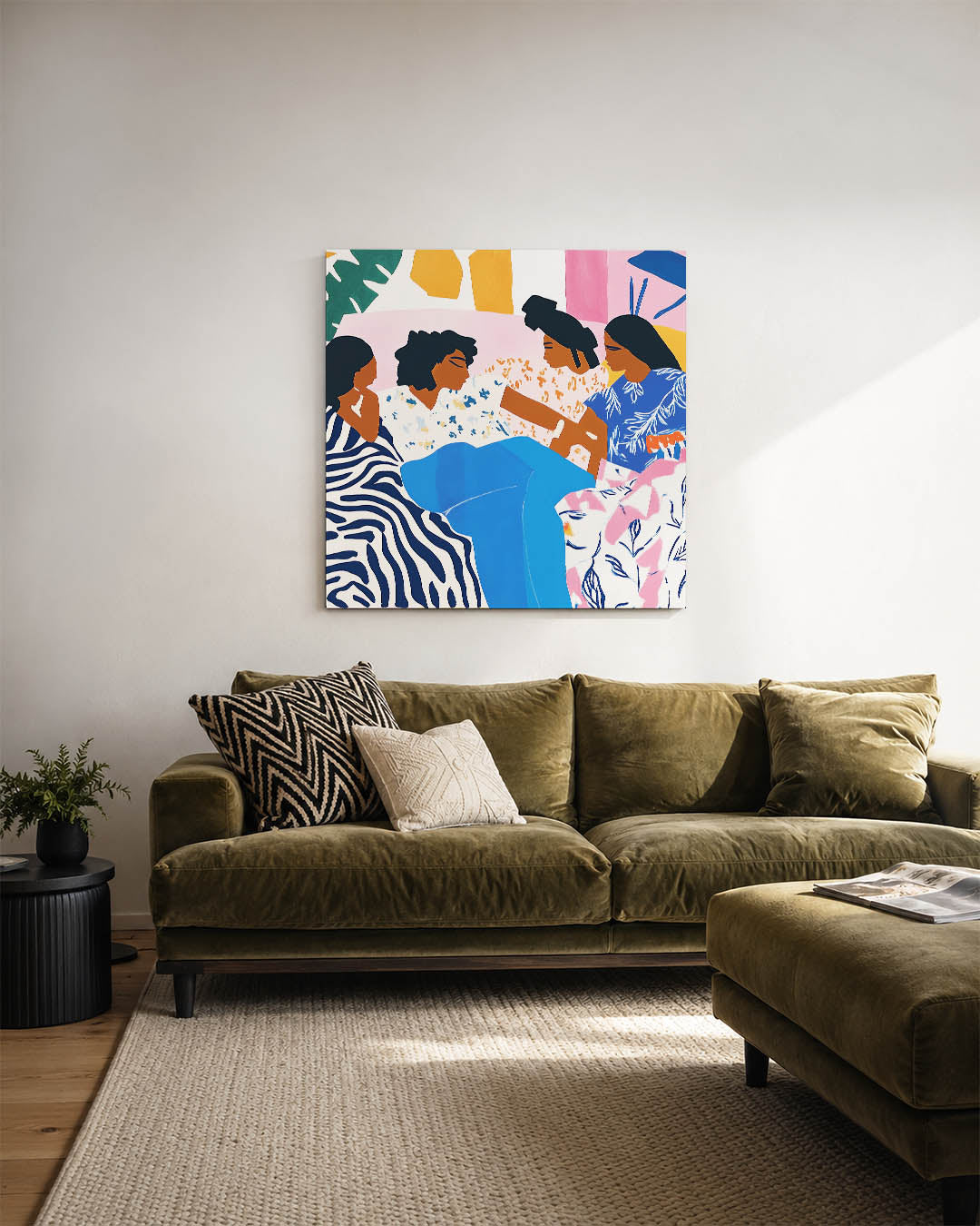 Vrolijke kleurencompositie Kunstwerk