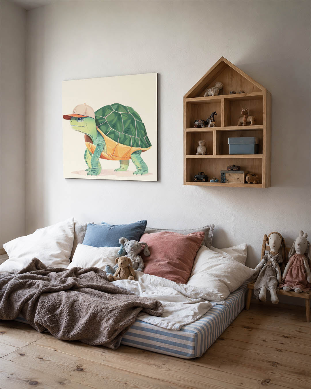 Speelse schildpad illustratie Kunstwerk