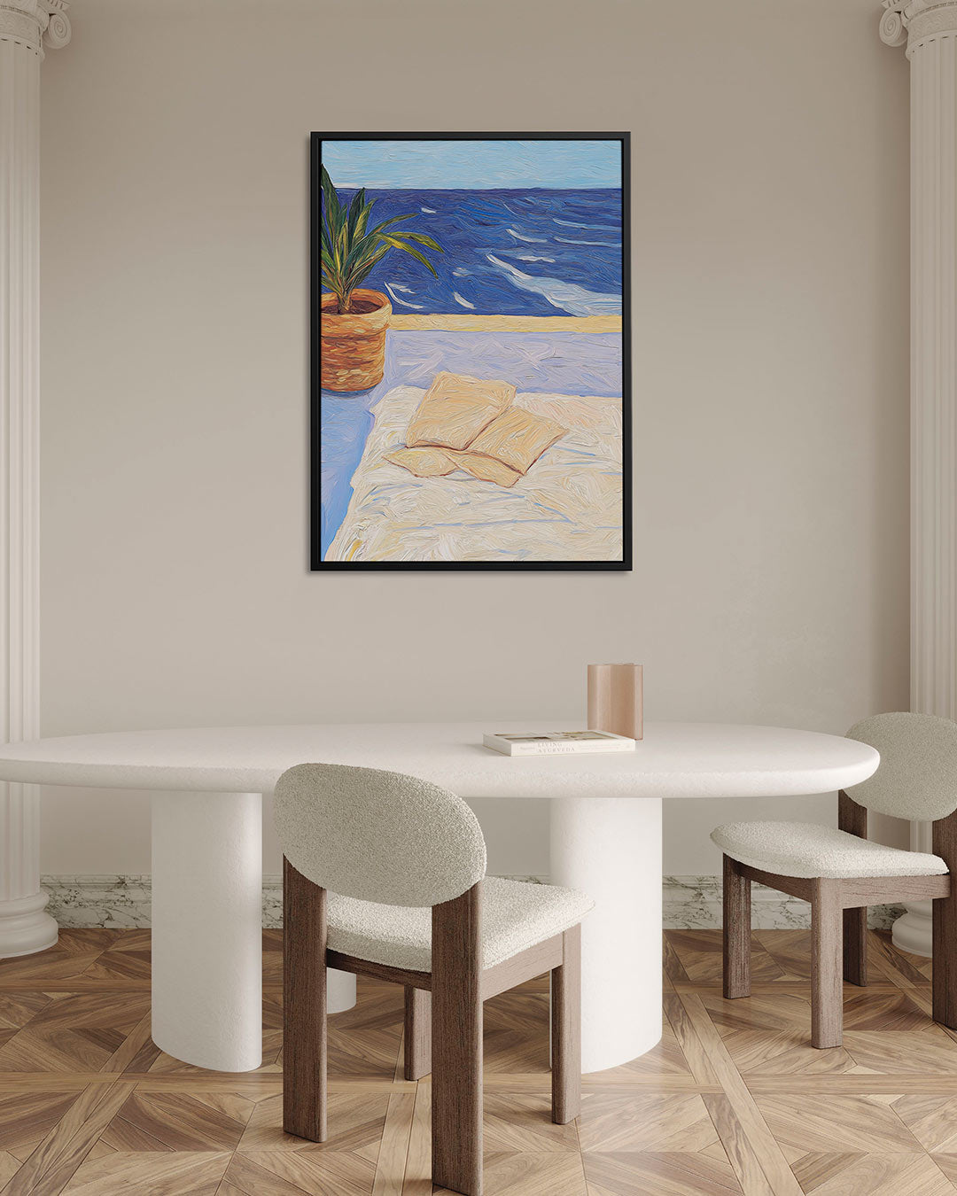 Zomers terras uitzicht Kunstwerk