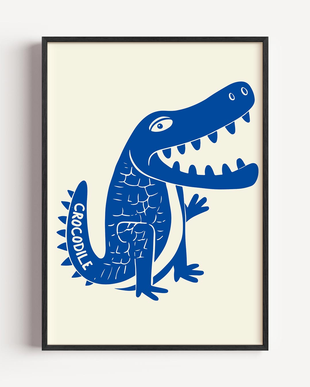 Speelse Krokodil Kunstposter-WallArtistic