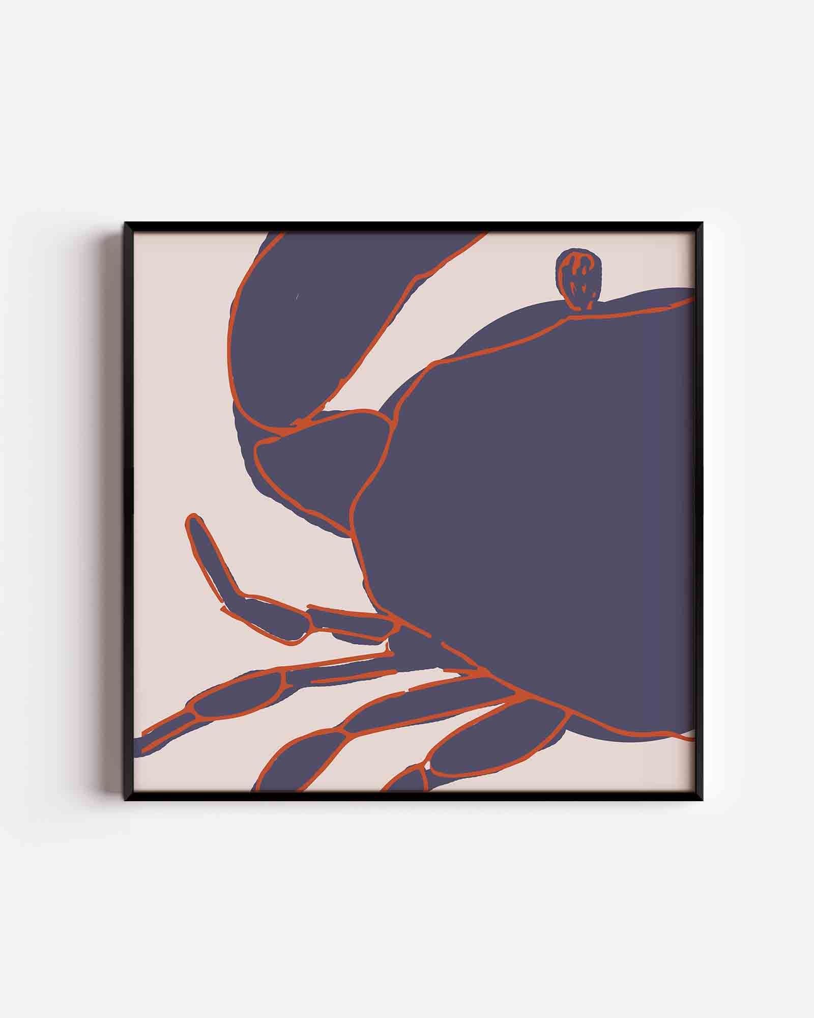 Krab silhouet Poster