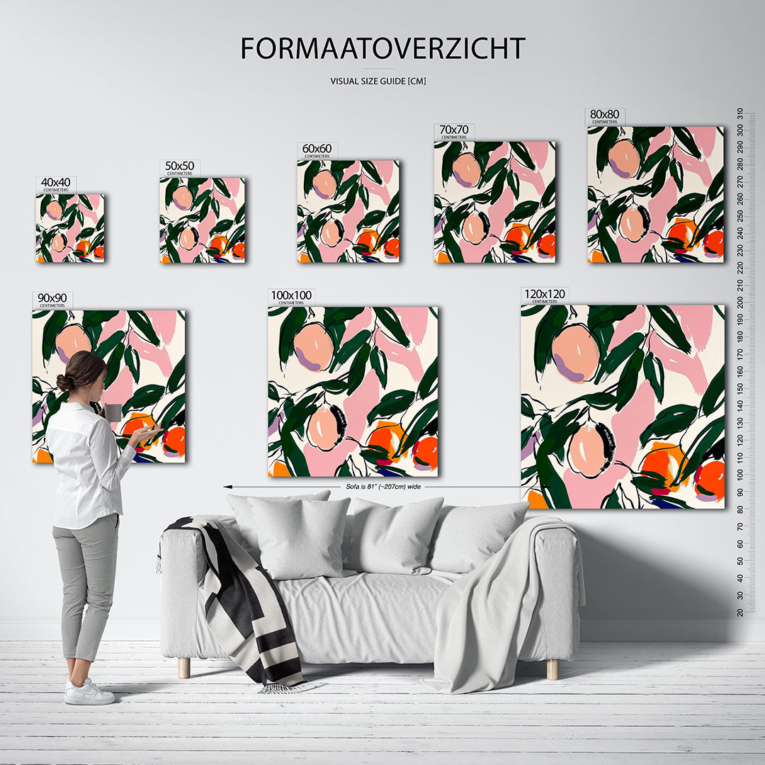 Vrolijke kleurenexplosie Kunstwerk