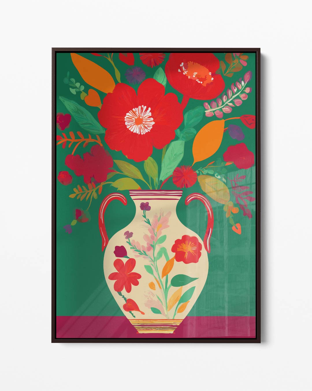 Bloemrijke Kleurenpracht Kunstwerk-canvas-dibond-plexiglas-wanddecoratie-WallArtistic