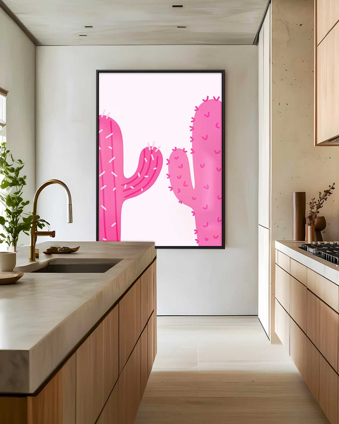 Cactus Dromen Kunstwerk-canvas-dibond-plexiglas-wanddecoratie-WallArtistic