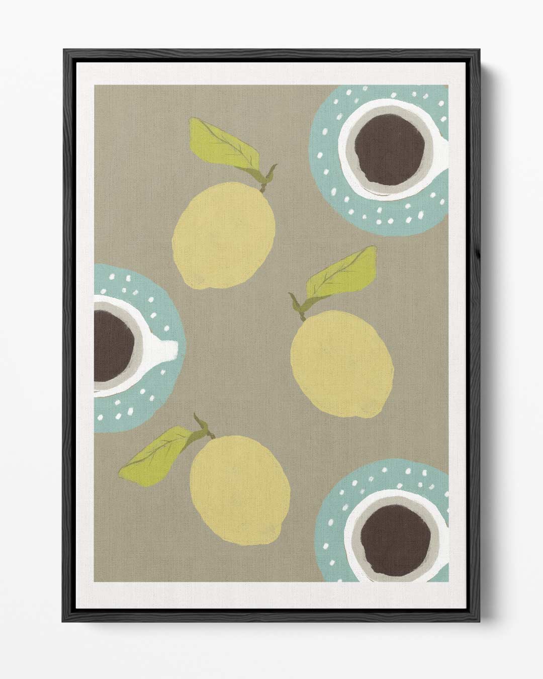 Citroen en Koffie Kanvas Kunstwerk-canvas-dibond-plexiglas-wanddecoratie-WallArtistic