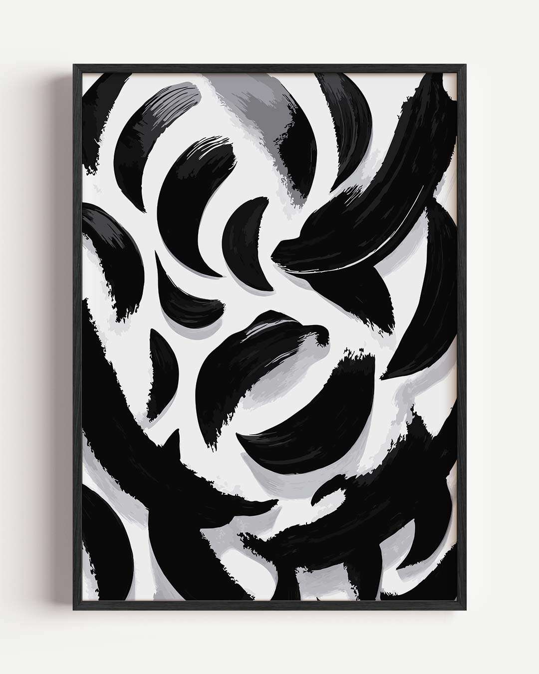 Modern Abstract Zwart-Wit Poster