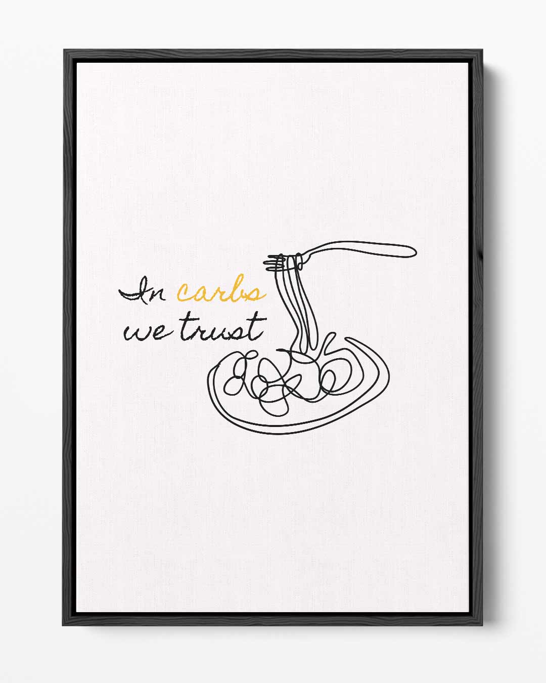 In Carbs We Trust Poster Kunstwerk-canvas-dibond-plexiglas-wanddecoratie-WallArtistic