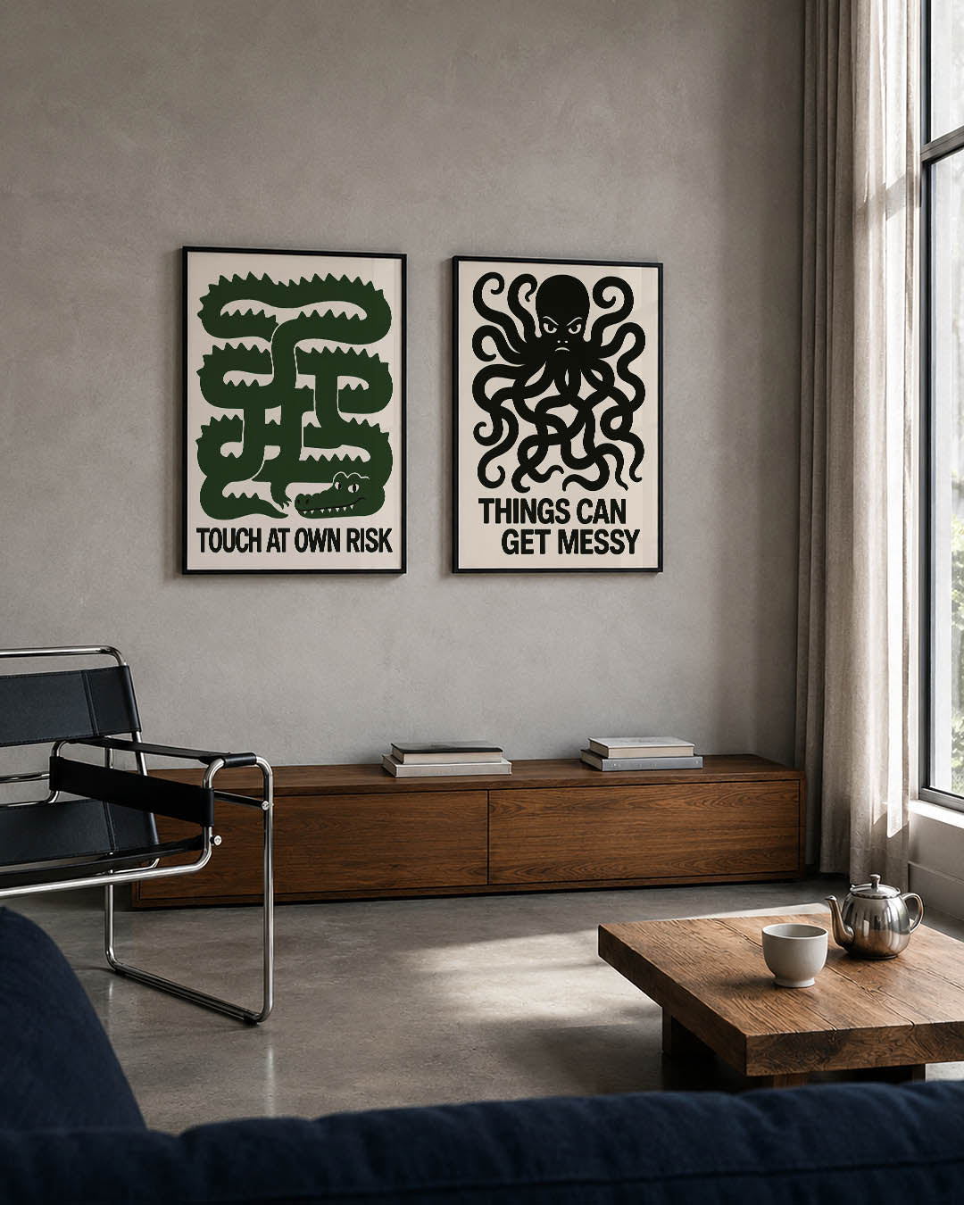 Speelse krokodil Posterset
