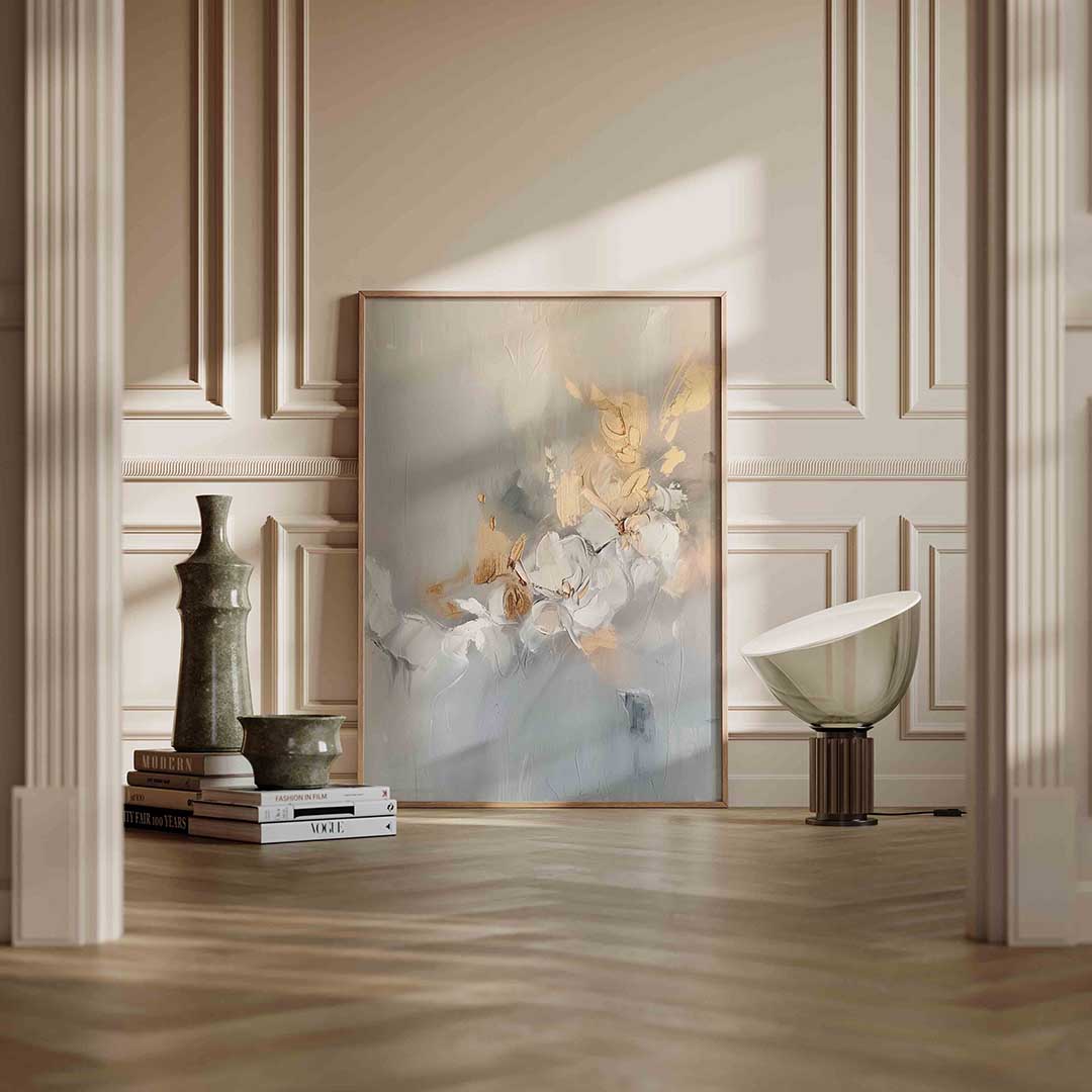 Bloemmotief in zachte tinten Poster