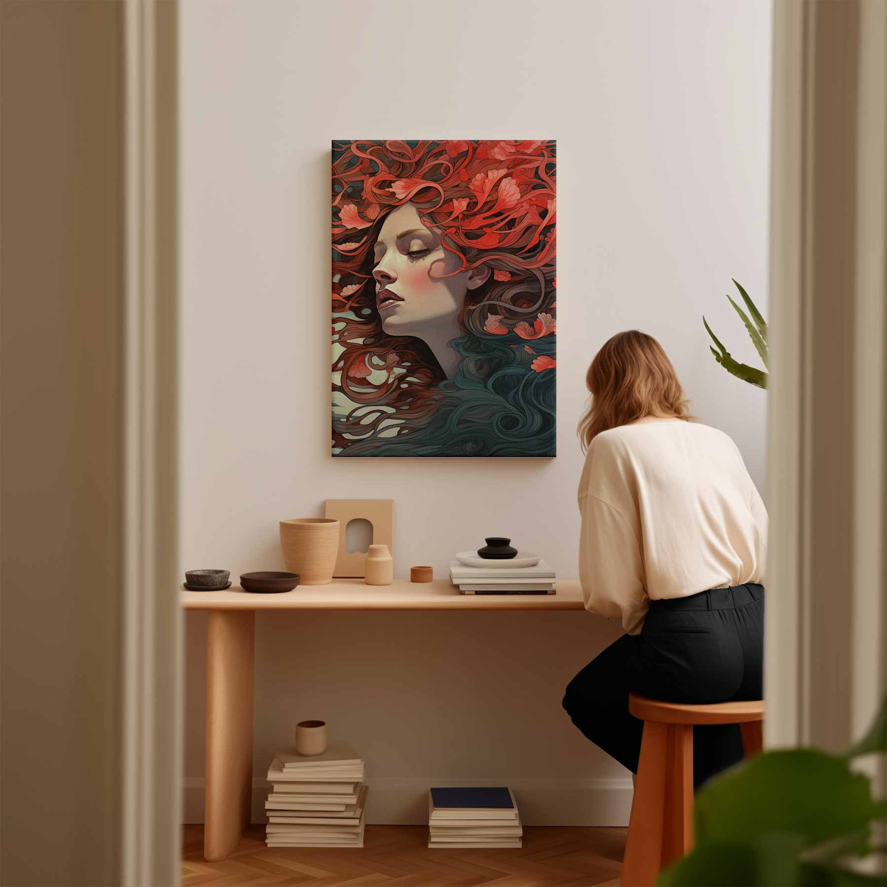Dromerige Bloemenzee Kunstwerk-canvas-dibond-plexiglas-wanddecoratie-WallArtistic