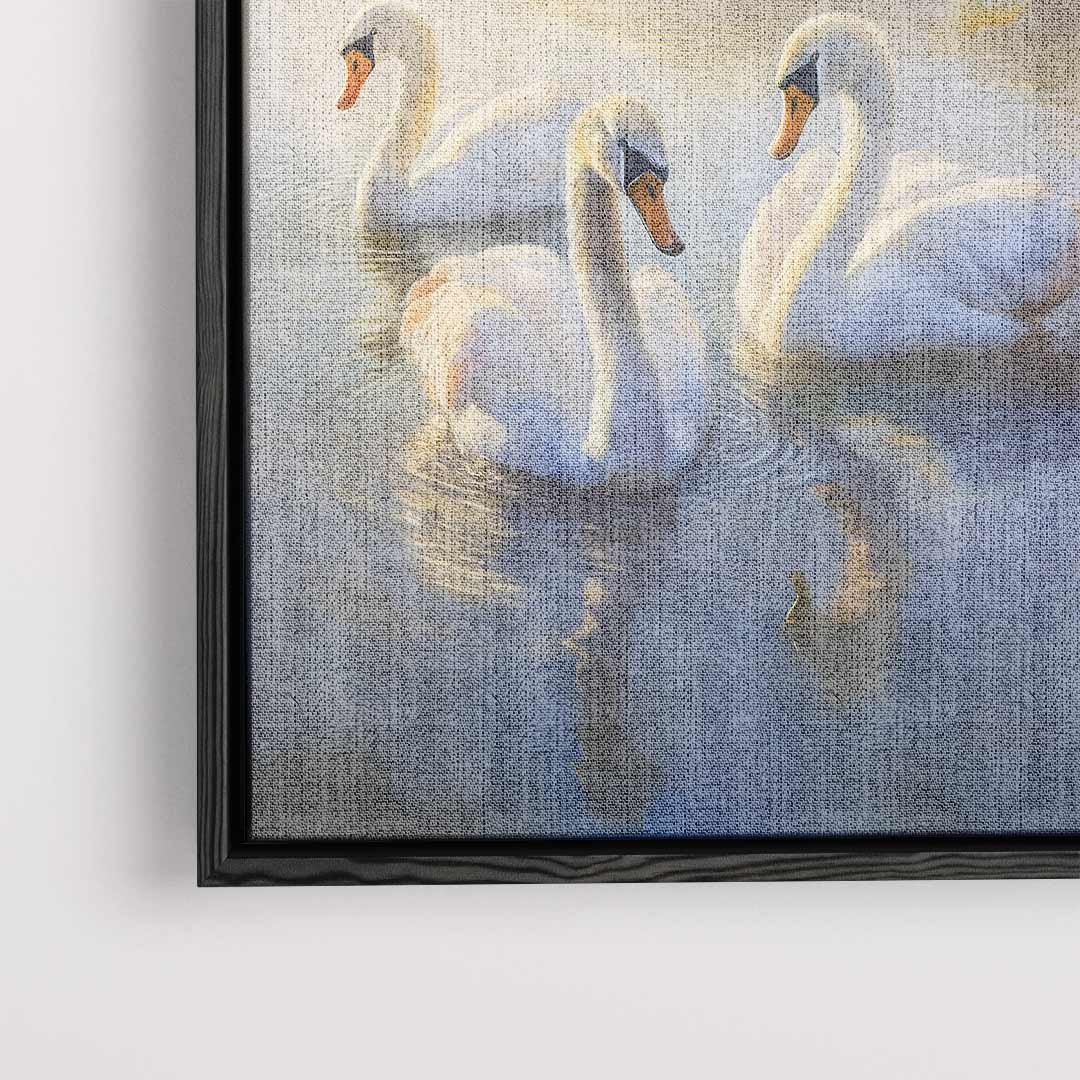 Sereen Zwemeenden Schilderij Kunstwerk-canvas-dibond-plexiglas-wanddecoratie-WallArtistic