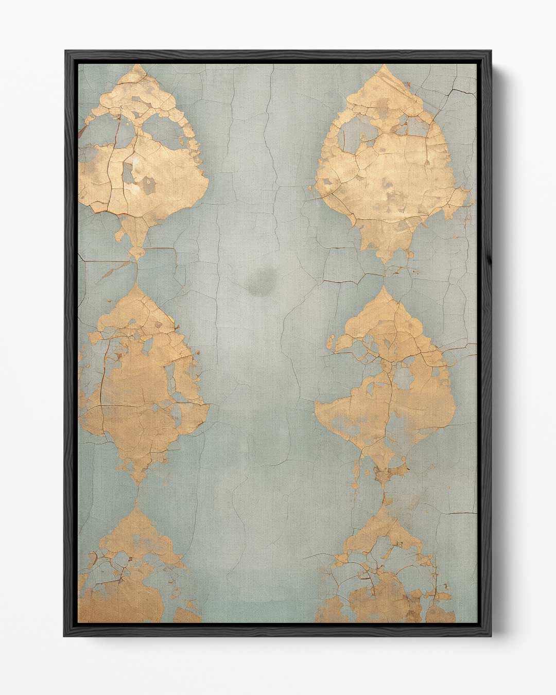 Gouden Glim op Verweer Lijnenspel Kunstwerk-canvas-dibond-plexiglas-wanddecoratie-WallArtistic