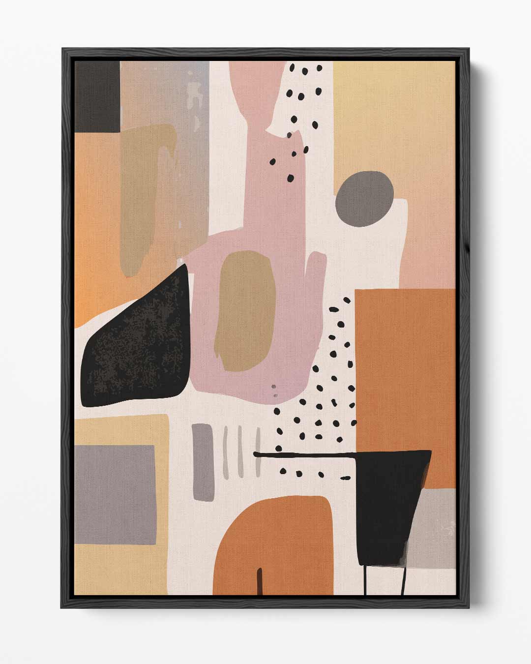 Abstracte Bruine Harmonie Kunstwerk-canvas-dibond-plexiglas-wanddecoratie-WallArtistic