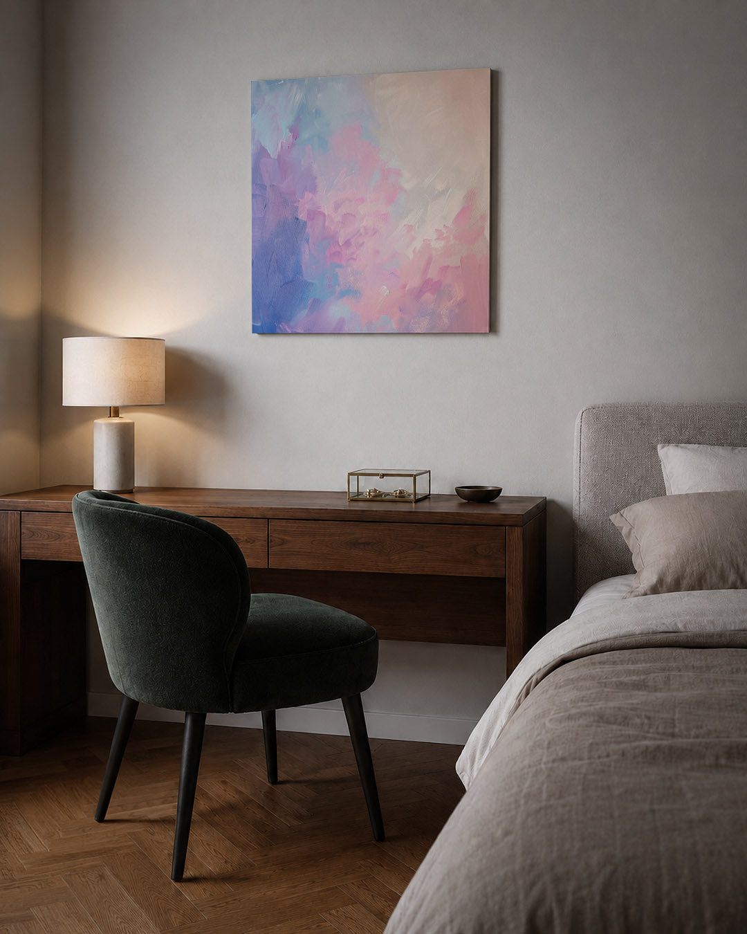 Kleurrijke droomvlucht Kunstwerk