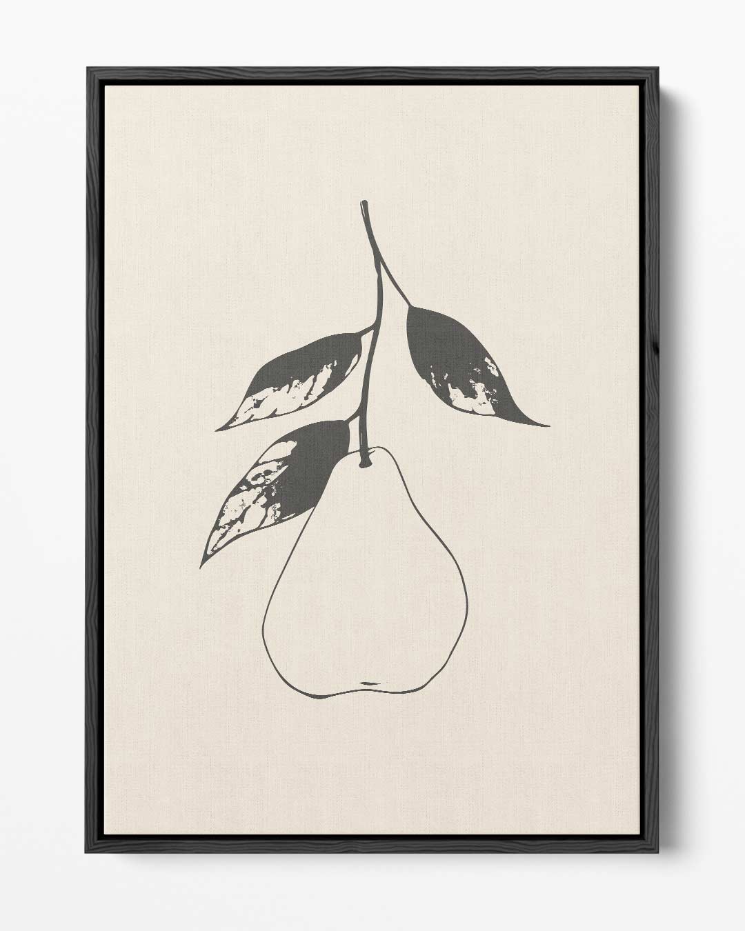 Minimalistische Peer met Bladeren Kunstwerk-canvas-dibond-plexiglas-wanddecoratie-WallArtistic