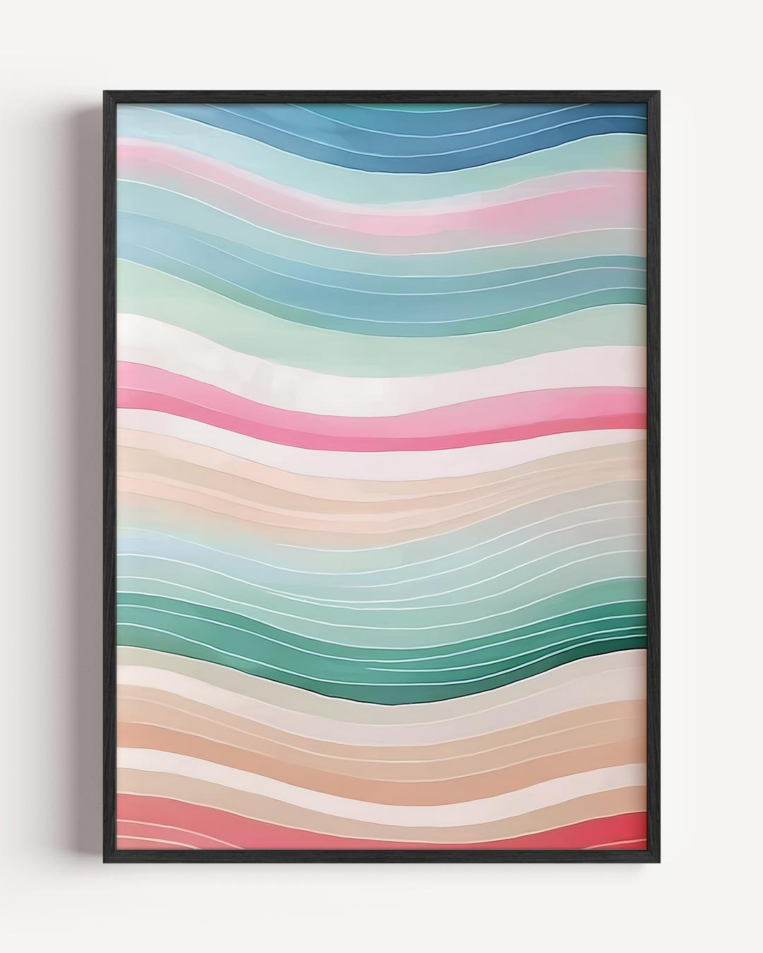 Kleurige Golven Kunstposter