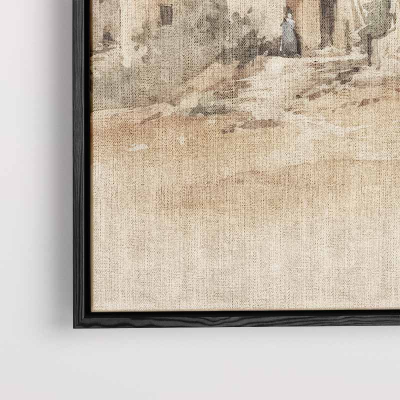 Dromerige Toscaanse Dorpstafereel Kunstwerk-canvas-dibond-plexiglas-wanddecoratie-WallArtistic