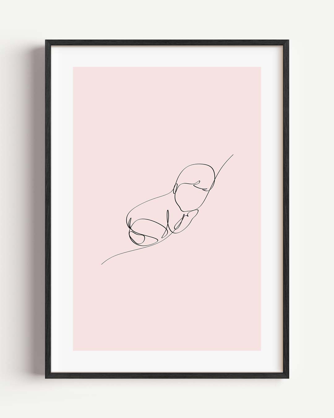 Minimalistische Babylijntekening Poster
