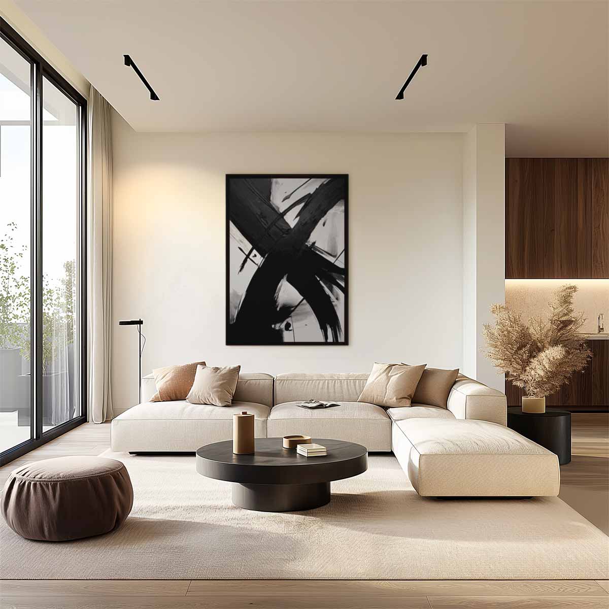 Dynamische Streken Kunstwerk-canvas-dibond-plexiglas-wanddecoratie-WallArtistic
