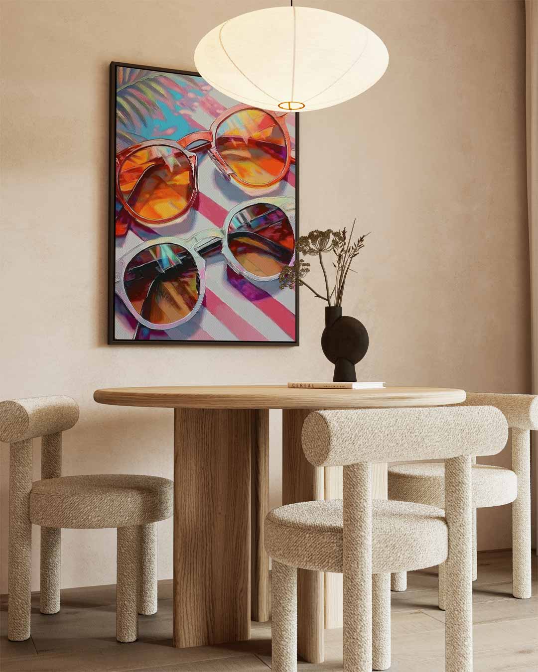 Zonnige Zomerbrillen Kunstwerk-canvas-dibond-plexiglas-wanddecoratie-WallArtistic
