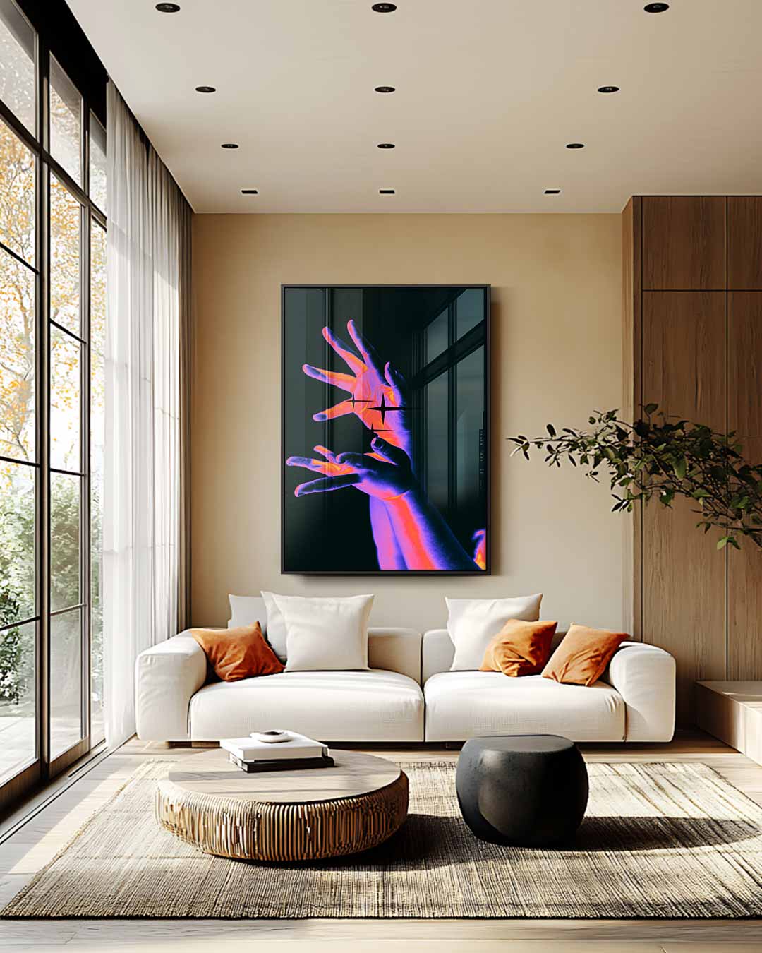Mystieke Handbewegingen Kunstwerk-canvas-dibond-plexiglas-wanddecoratie-WallArtistic