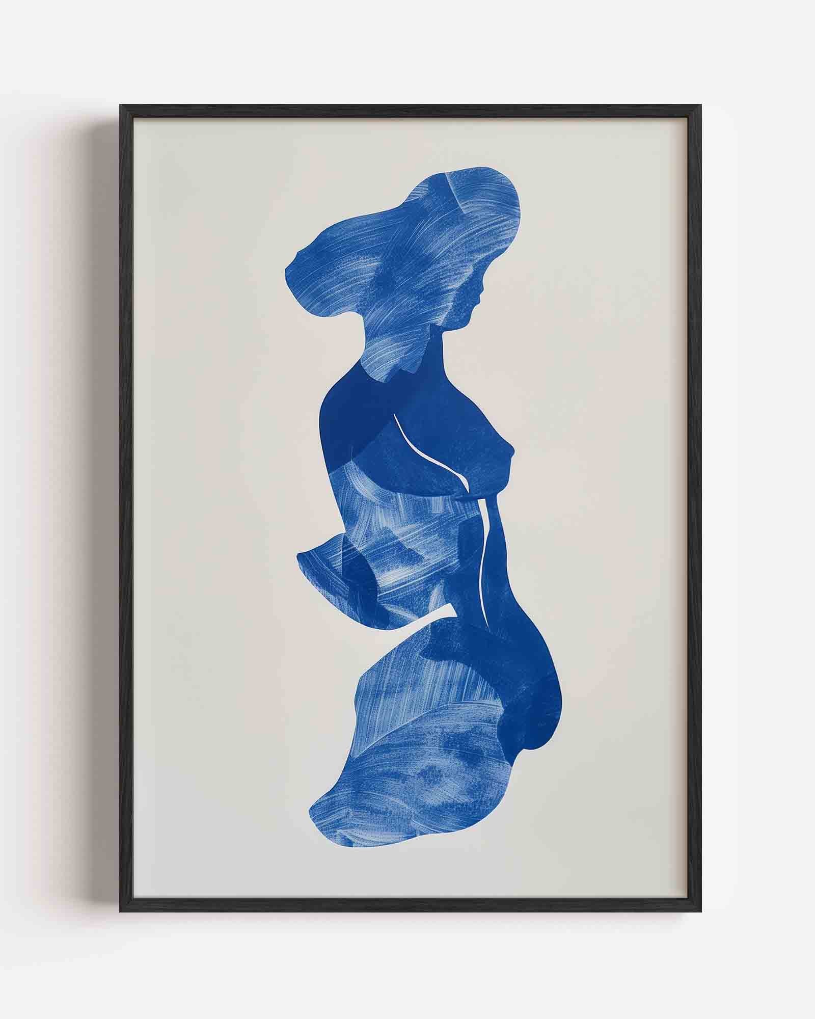 Blauwe figuur Poster