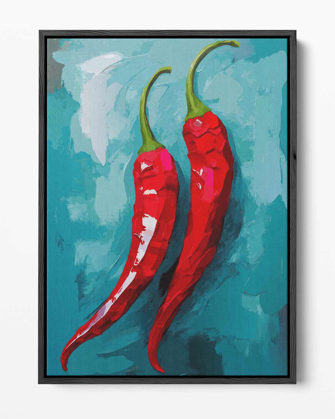 Pittige Peper Duo Kunstwerk-canvas-dibond-plexiglas-wanddecoratie-WallArtistic