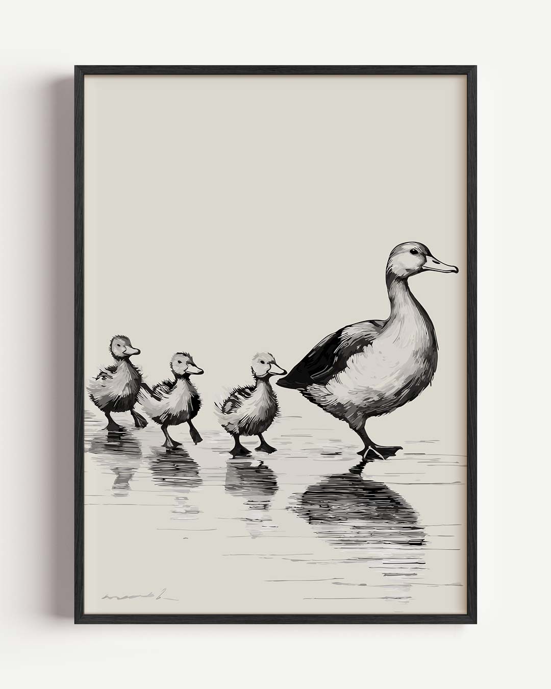 Eendenfamilie Wandkunst Poster