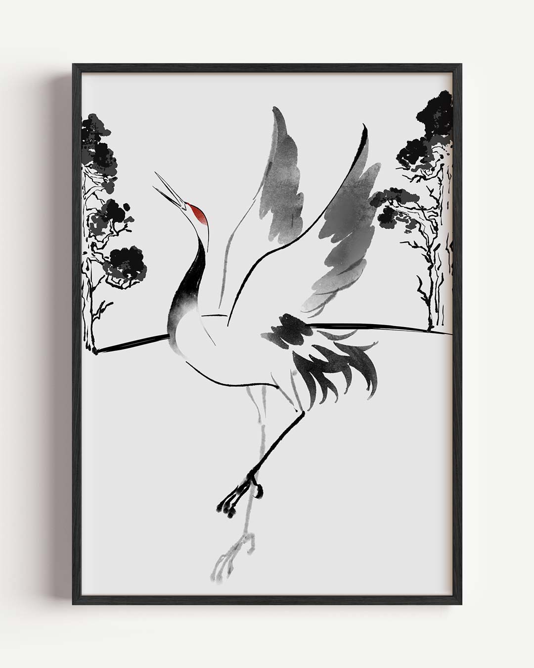 Dansende Kraanvogel Kunstposter