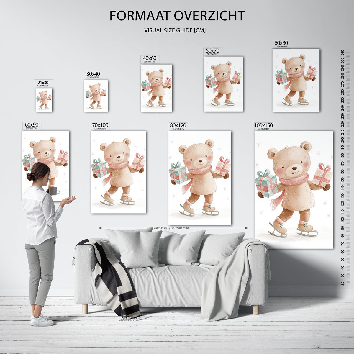 Ijsbeer met cadeaus Poster