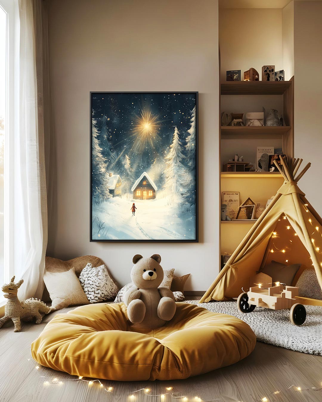 Winterse sterrenhemel Kunstwerk