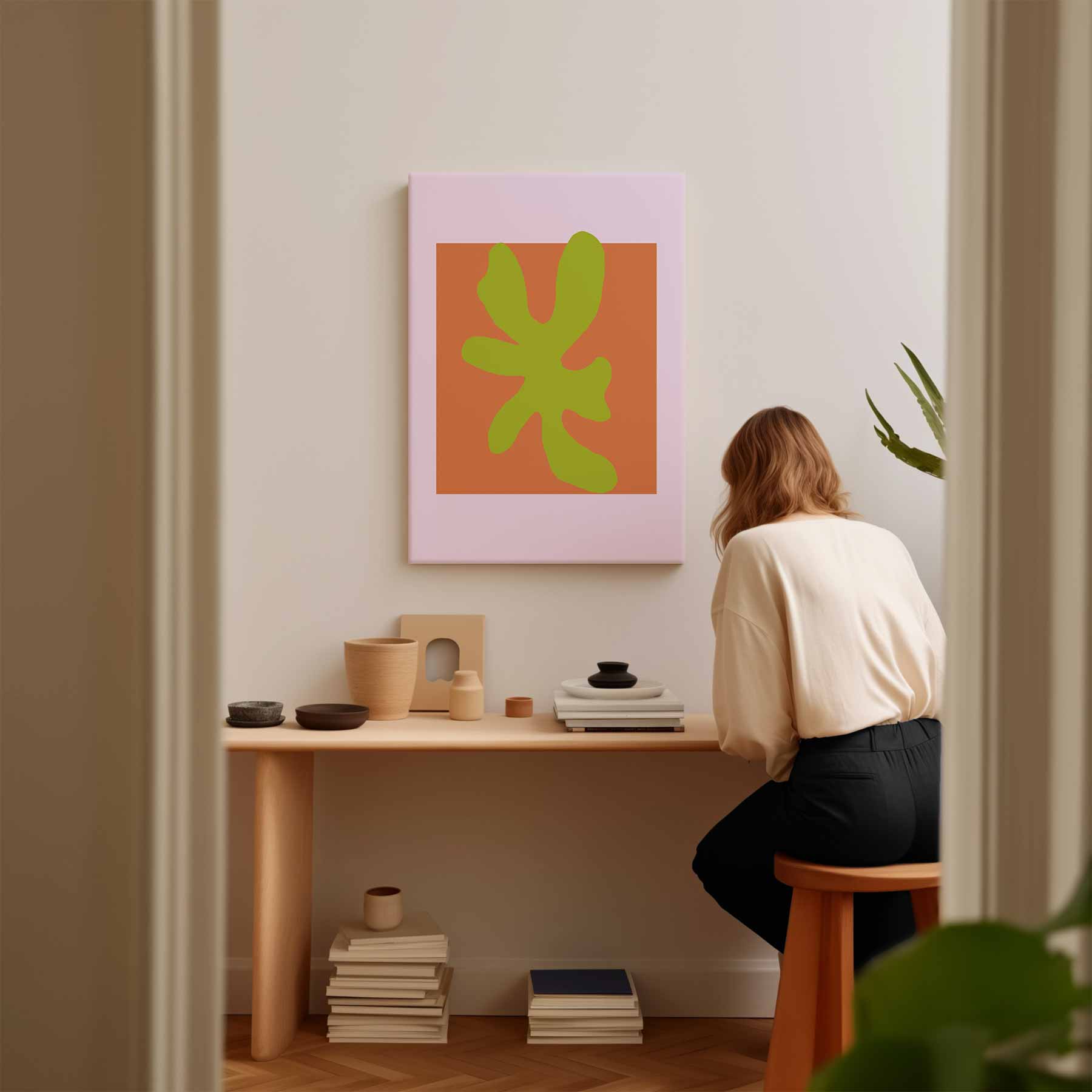 Vrolijke Abstractie Kunstwerk-canvas-dibond-plexiglas-wanddecoratie-WallArtistic