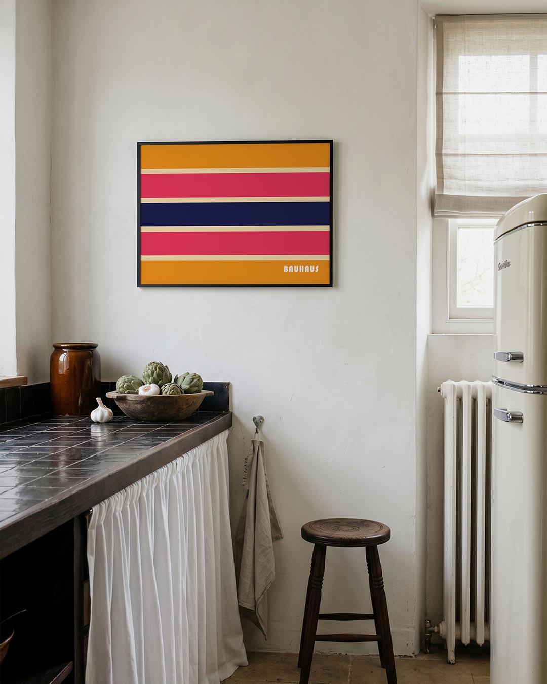 Strepen en kleurvlakken Poster