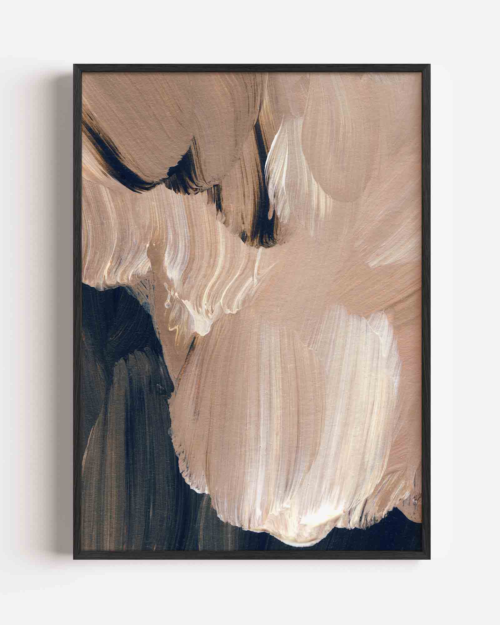 Abstracte penseelstreken Poster