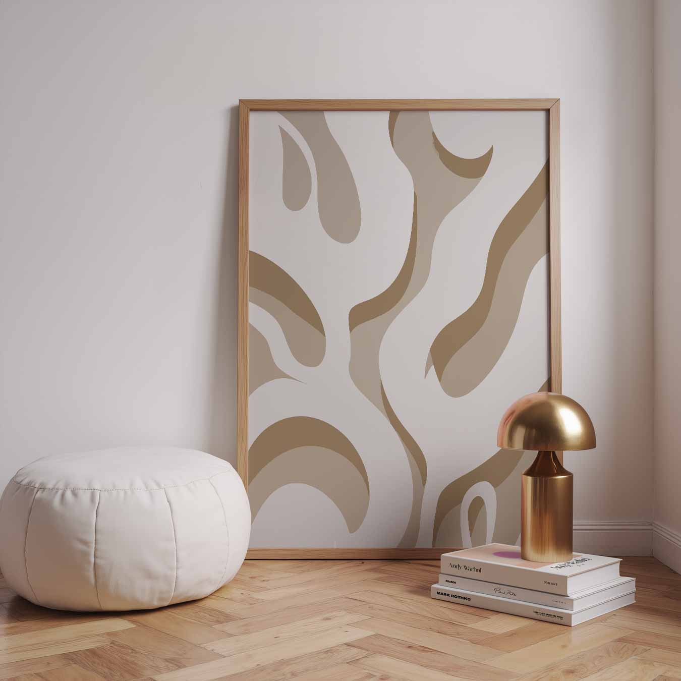Moderne Kunstzinnige Golven Poster