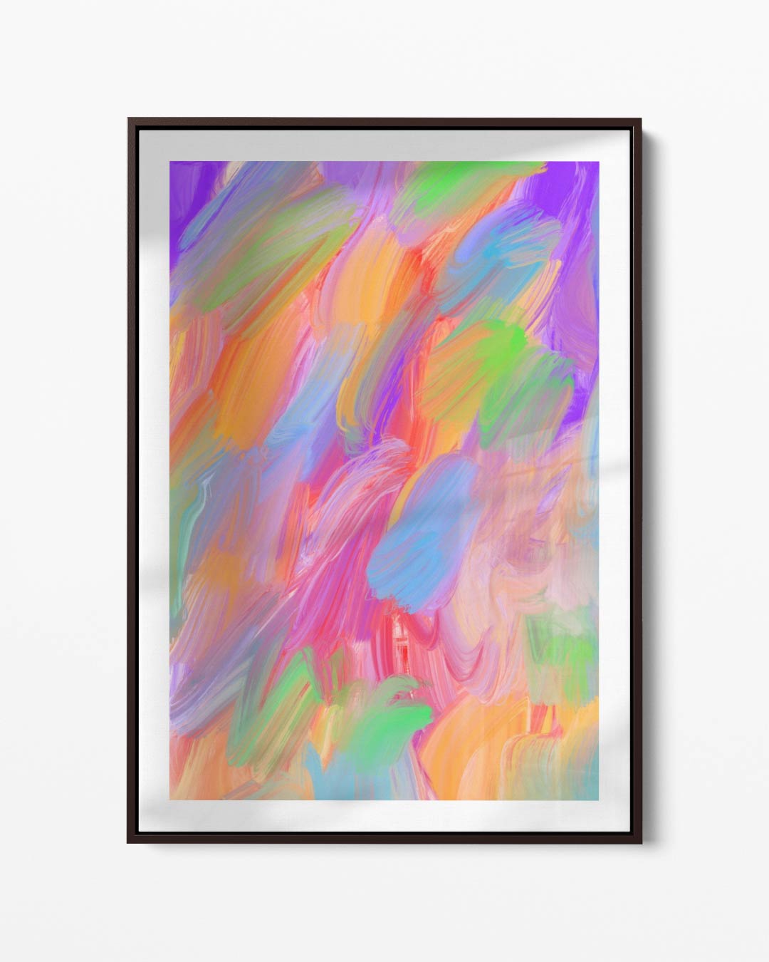 Kleurrijke Bewegingen Kunstwerk-canvas-dibond-plexiglas-wanddecoratie-WallArtistic