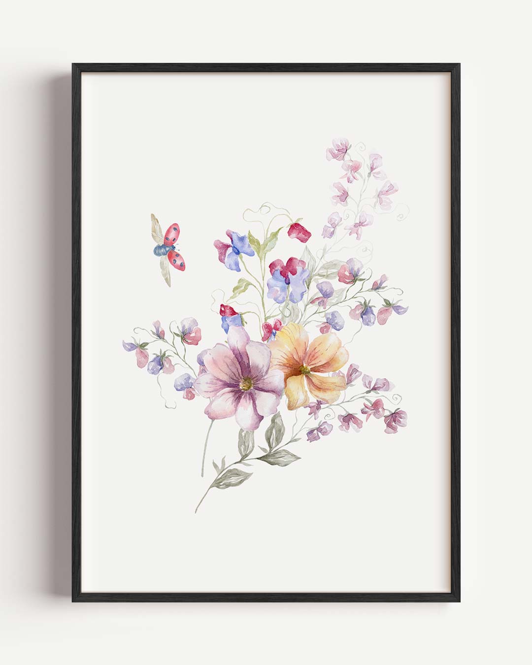 Romantische Bloemen Aquarel Poster