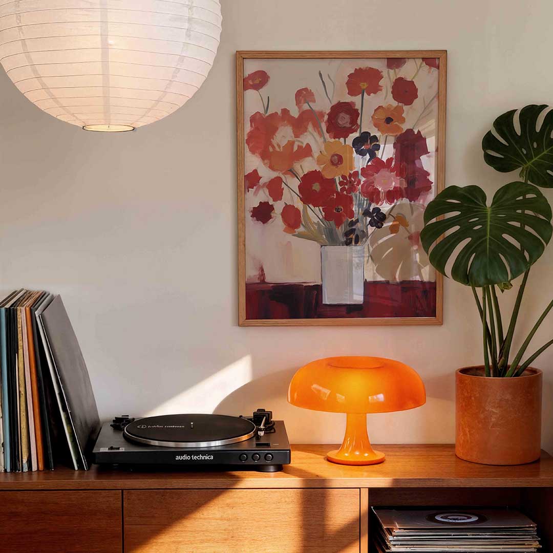 Bloemen in vaas Poster