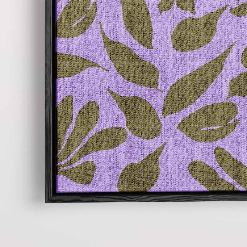 Bloemendans in Bruin en Lavendel Kunstwerk-canvas-dibond-plexiglas-wanddecoratie-WallArtistic