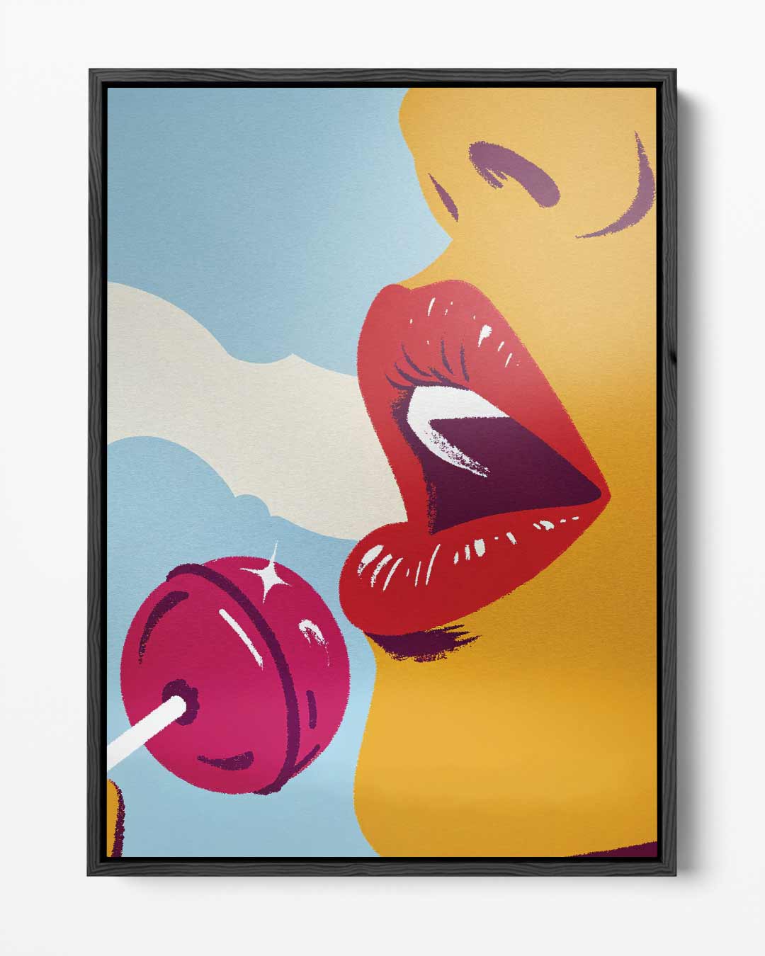 Verleiding in Popart Kunstwerk-canvas-dibond-plexiglas-wanddecoratie-WallArtistic