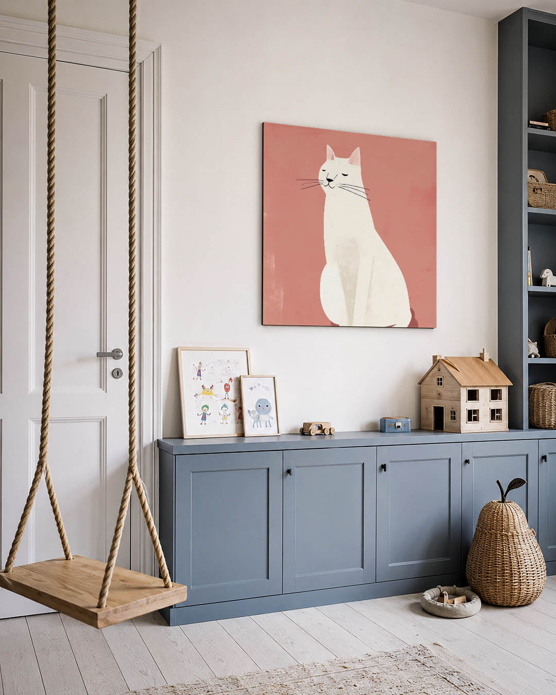 Gestileerde kat Kunstwerk