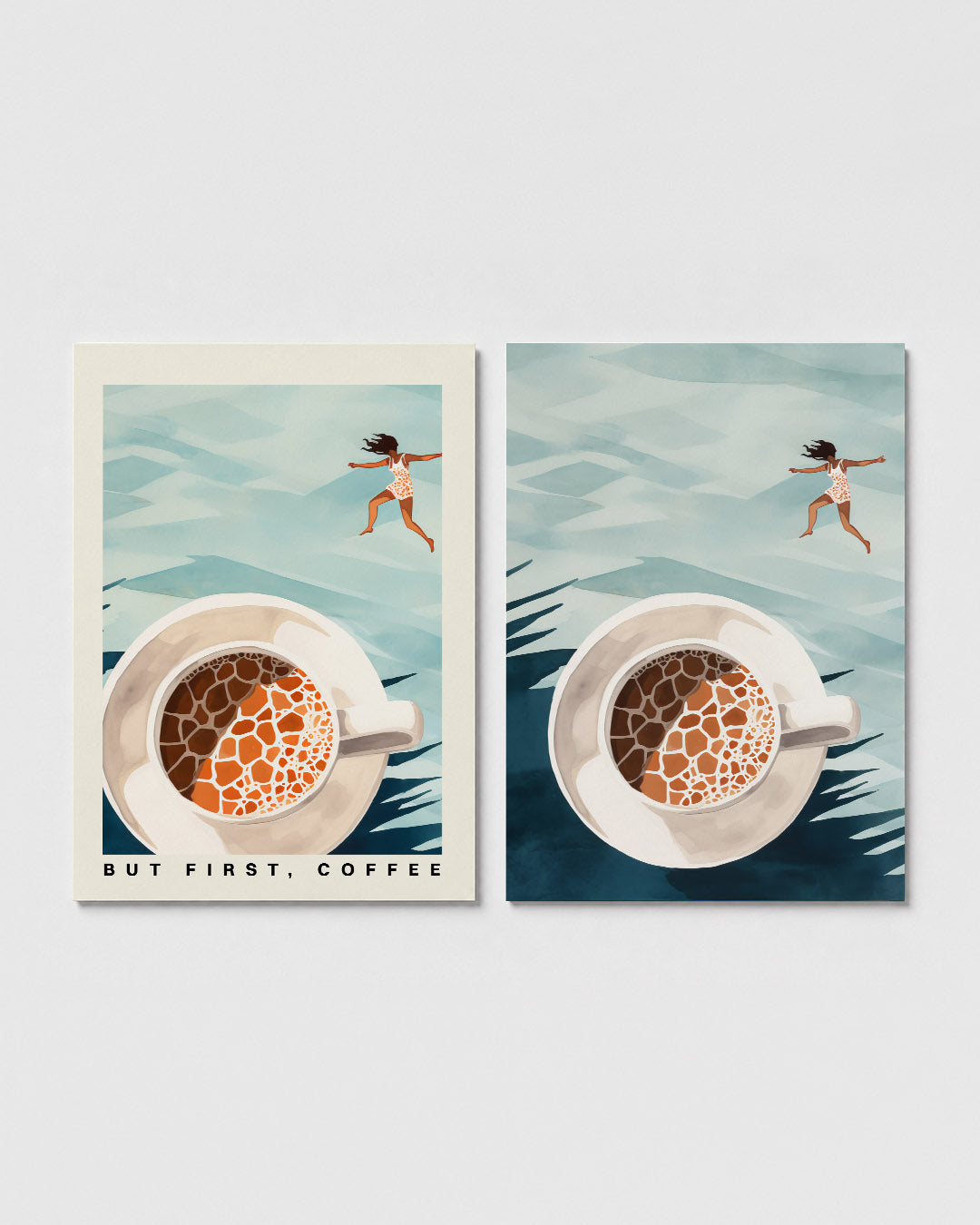Koffie en sprong Posterset