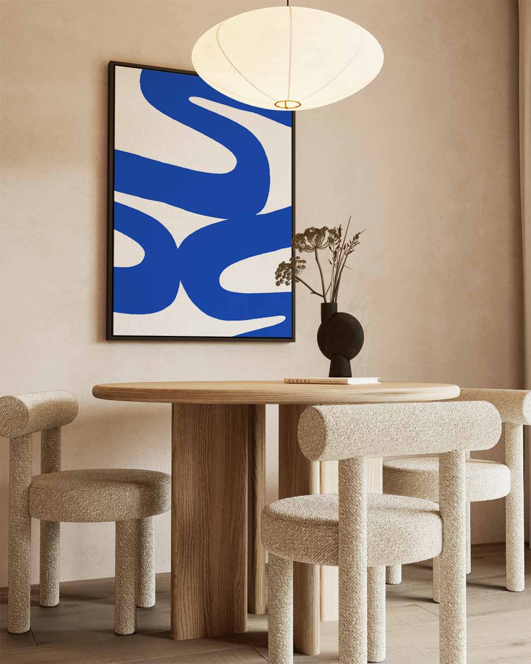 Dans van de Blauwe Lijnen Kunstwerk-canvas-dibond-plexiglas-wanddecoratie-WallArtistic