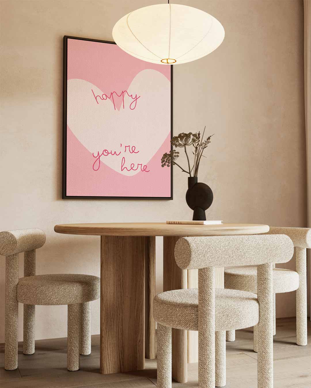 Welkom met Vrolijk Hart Kunstwerk-canvas-dibond-plexiglas-wanddecoratie-WallArtistic