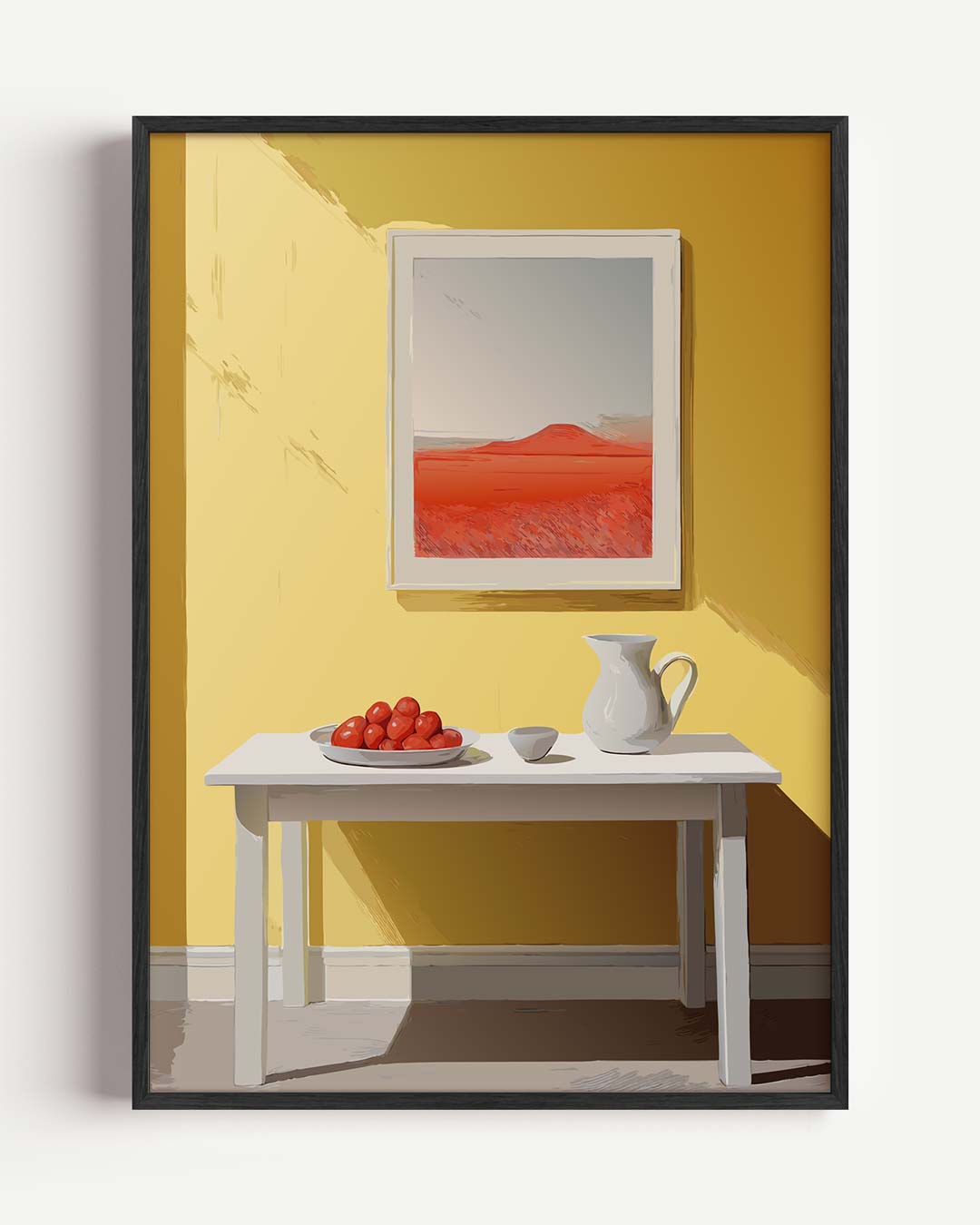 Zonnige Veldlandschap Poster