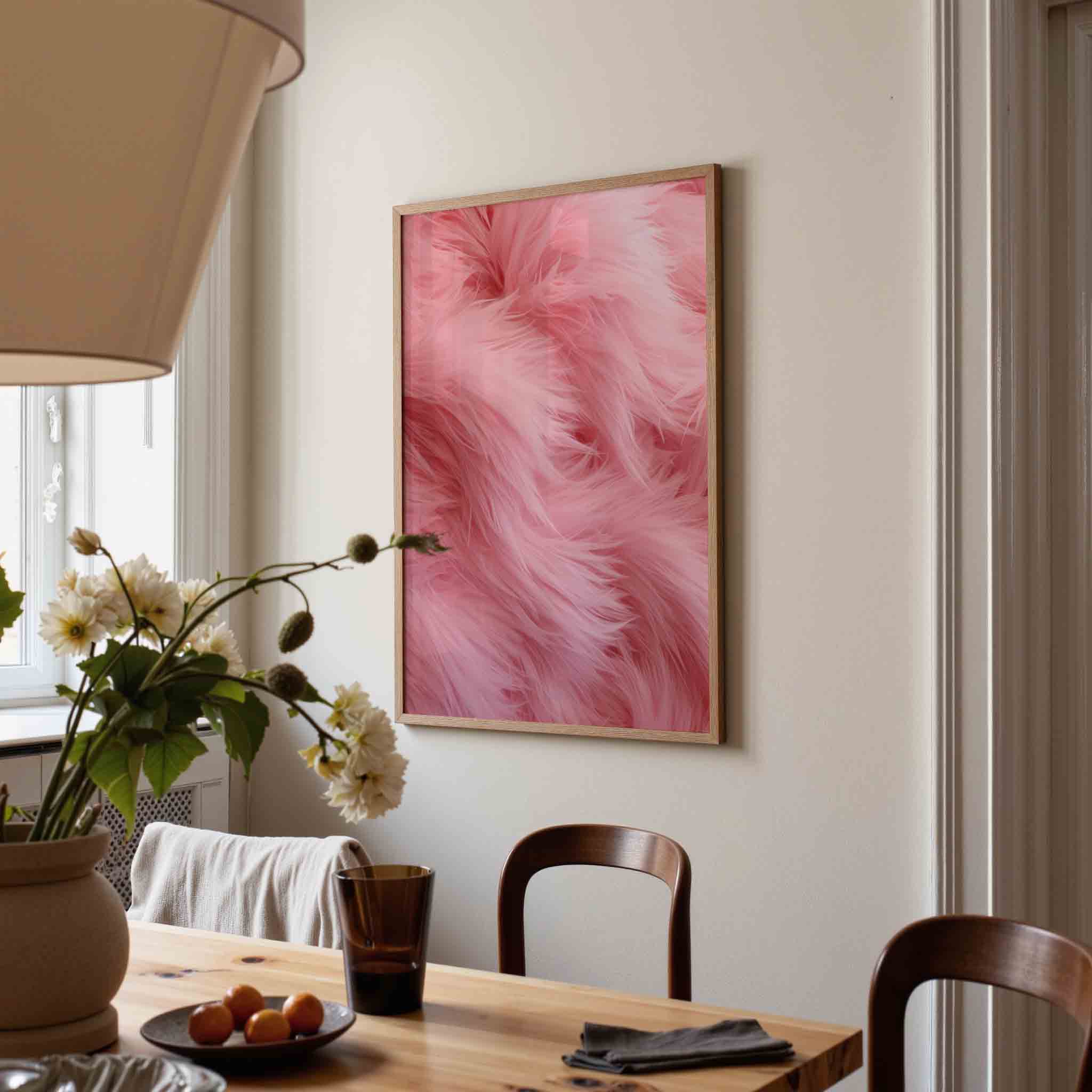 Roze pluizige textuur Poster